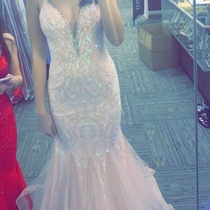size 0, rachel allan prom dress.